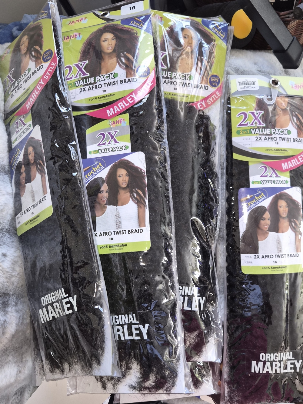 Janet 2X Marley Afro Twist Braid - Black